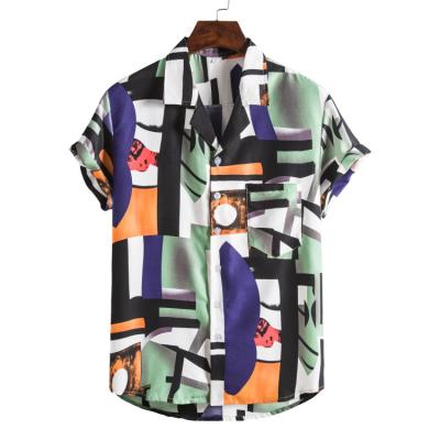 China Polyester Hawaiian Printing Mens / Cotton Wholesale Custom Beachwear Beachwear Shirt for sale