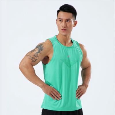 China Activewear Muscle Training Vest Mens Breathable Mesh Tops White Gym Tank Top For Men for sale