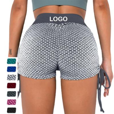 China AOLA Breathable Grid Tights Yoga Shorts High Waist Seamless Leggings Women Gym Fitness Breathable Lift Up Clothing Girl Yoga Shorts for sale