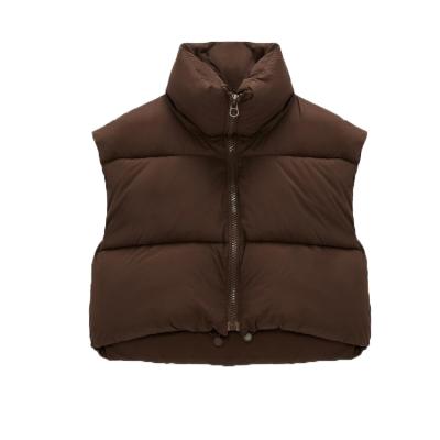 China 2021s Newest Design Hot Selling Women's Winter Fake QUICK DRY Down Vest Quilted Lady Stripper Jacket Vest Jacket for sale