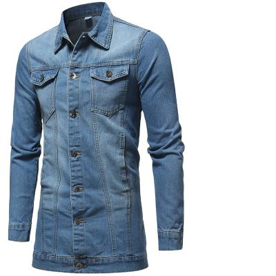 China 2021 Breathable Hot Selling Denim Jacket Black Long Sleeve Denim Jacket Men Jeans Wholesale for sale