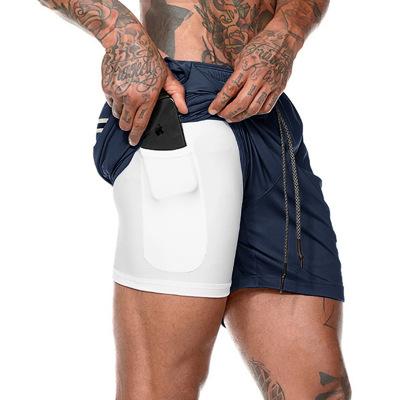 China 2021 New Summer Men's Shorts Casual Large Size Quick-drying Solid Color Anti-Wrinkle With Hanging Liner And Towel Mens Shorts for sale