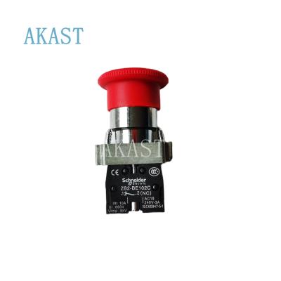 China Building material compressed air source compressor emergency stop push button switch ZB2-BE102C for sale