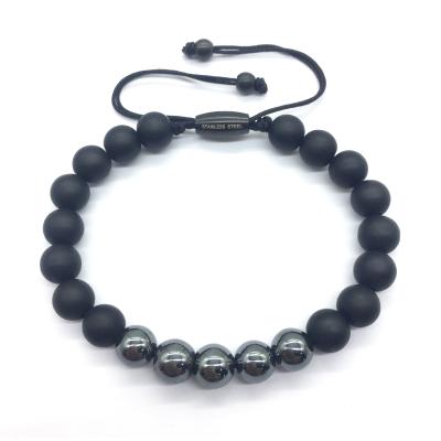 China CLASSIC Factory OEM Luxury Gemstones Charm Onyx Natural Bead Bracelet Natural Stone Jewelry for sale