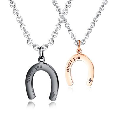 China Hottest New Product 14K Gold Ethnic Jewelry Pendant Necklaces,China Manufacturer 18K Gold Jewelry Couple@ Horseshoe Necklaces for sale