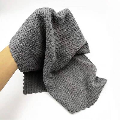 China New 40*40cm Sustainable Absorbent Material Honeycomb Microfiber Wash Station Pineapple Wash Towel for sale