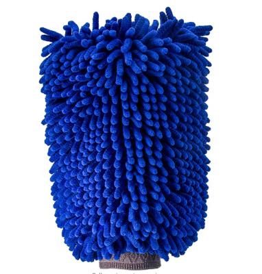 China Premium High Density QUICK DRY Microfiber Chenille Car Wash Glove for sale