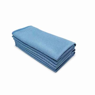 China Hypoallergenic Fish Scales Microfiber Kitchen Cleaning Towel Towel Window Glass Towel for sale