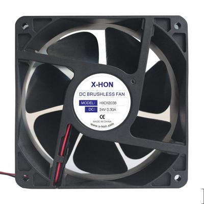 China Building Material Stores Wholesale DC Fan 120x120x38mm 12038 Sleeve Bearing 12V 24V 48V 2600-3800RPM Industrial Axial Fans For Computer CPU for sale