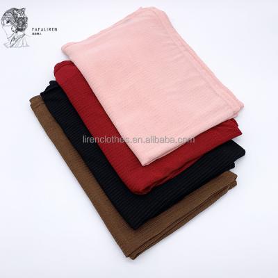 China Soft Smooth Feeling Stock Knit Snap Mesh Hijab For Muslims Scarf Long 60*170cm Malaysian Women Hijab for sale