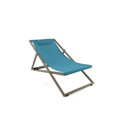 China YUEXIU Modern Folding Outdoor Foldable Adjustable Beach Chair Relax Chair Couch Portable Sun Sofas for sale