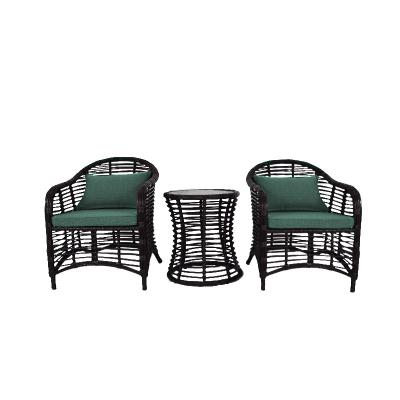 China YUEXIU Modern Designs Outdoor Furniture Rattan Woven Furniture Outdoor Table And Chair With Cushion for sale