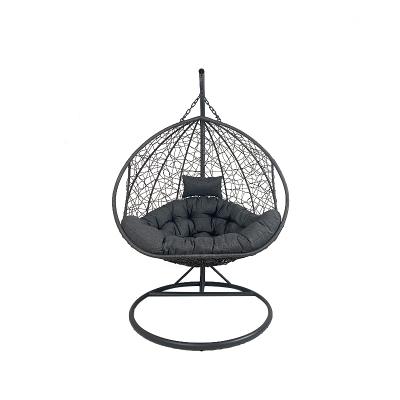 China YUEXIU Rattan Egg Rattan Egg Hanging Chair Contemporary Large Size Modern Outdoor Garden Double Swing With Stand for sale