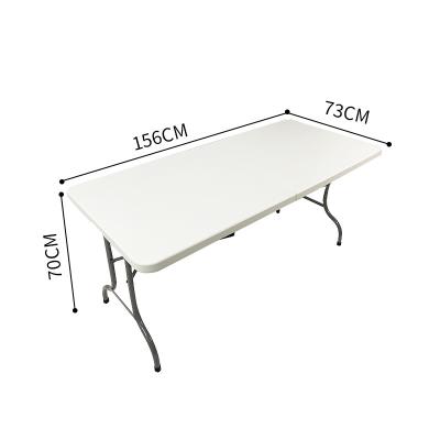 China YUEXIU Modern Portable Outdoor Garden Furniture Poker Banquet Catering BBQ Camping Picnic White Rectangular Plastic Folding Table for sale