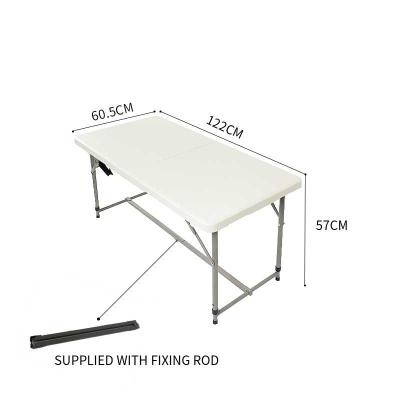 China Hot Sale Modern Outdoor HDPE Popular Plastic Picnic Dining Table Top OEM Plastic Folding White Folding Table for sale