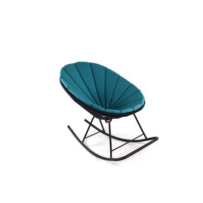 China YUEXIU modern modern pe garden outdoor garden furniture camping wicker leisure rocking chair for sale