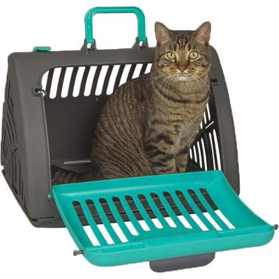 China Viable Luxury Airlines Approved Travel Plastic Cat Carrier Dog Pet Air Box Outdoor Cat Packing Bag for sale