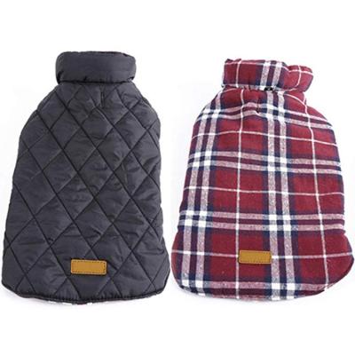 China Sustainable Custom Luxury High Quality Comfortable Waterproof Windproof Double Sided Pet Clothes Winter Dog Clothes for sale