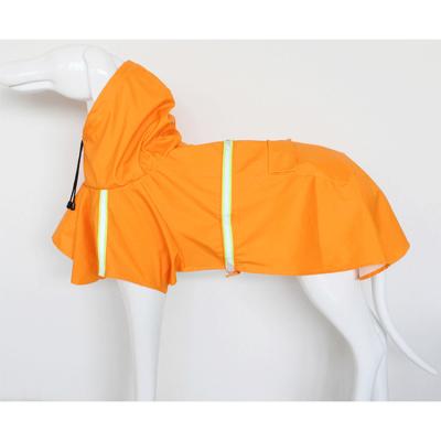 China Rainy Days Viable Molding Slicker Pet Coating PVC Reflective Marks Waterproof Dog Raincoat Dog Clothes for sale