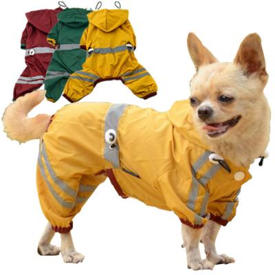 China Sustainable Hot Sales Quadruped Dog Clothes Waterproof Dog Overalls Raincoat Dog Raincoat for sale