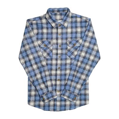 China Long Sleeves Flannel Cotton Anti-pilling Plaid Flannel Shirt Flannel Shirts for sale