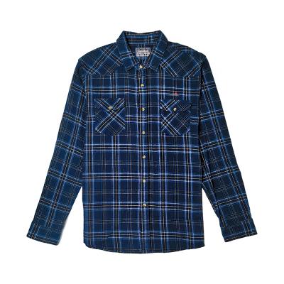 China Anti-pilling Factory Directly Supply Mens Back Two Pockets Plaid Flannel Custom Shirt for sale