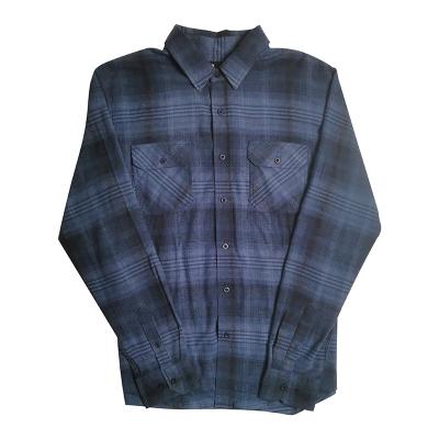 China Motorcycle Regular Anti-pilling Fitted Two Pockets Rainbow Long Sleeve Flannel Shirt for sale