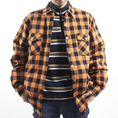 China Plaid Flannel Anti-Pilling Camp Flannel Shirt Jacket Long Sleeve Casual Shirts Jacket For Men for sale