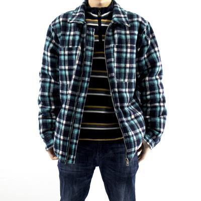 China High Quality Checked Winter Plaid Flannel Striped Anti-pilling Men's Shirt Jacket Men's Checked Flannel Shirt Jacket for sale