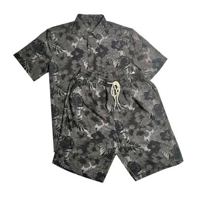 China Hawaiian Shorts Wear Beach Summer Factory Anti-pilling Shorts And Shirt Sets Direct Sleeve Two Piece Suits for sale