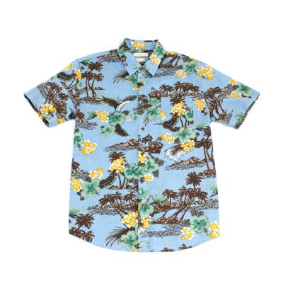 China Factory Price Mens Anti-pilling Clothes Summer Hawaiian Aloha Shirts Beach for sale