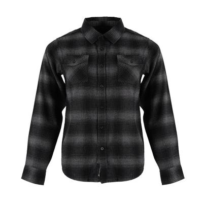 China Hot Sale Fabric Cotton Anti-pilling Long Sleeve Button Up Casual Shirt Kids Black Plaid Kids Shirt for sale