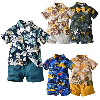 China Wholesale Casual Kids Children Floral Shirt And Shorts Hawaiian Sets for sale