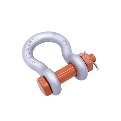 China Eco-friendly Standard Forged Shackle /Big Screw Pin Bow Shackle With Screw Collar Pin for sale