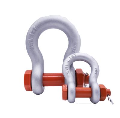 China Eco-friendly Alloy Steel Forged Safety Bolt Bow Anchor Shackle For Marine Use for sale