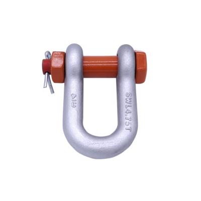 China High quality US type stainless steel shackles 85t wide chain metric dee shackles with screw collet pin for sale