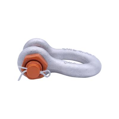 China High quality us type g 2130 anchor bow shackle with safety pin and nut for sale