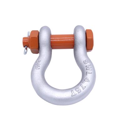 China High quality bolt type shackles with safety pin g2130 high load g2130 round drop forged ring drop anchor shackles for sale