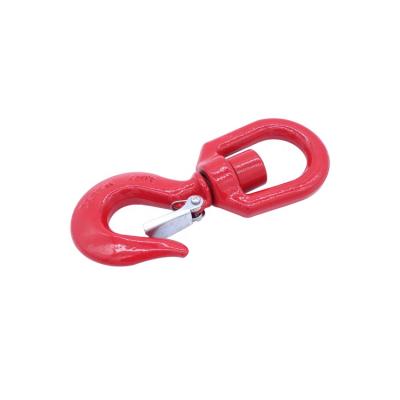 China Durable drop forged safety g70 industrial steel lifting swivel hook for sale