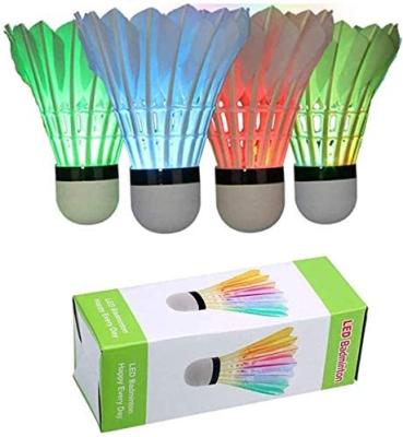 China Hot sale glow in dark light led high quality led badminton shuttlecock BT-808 for sale