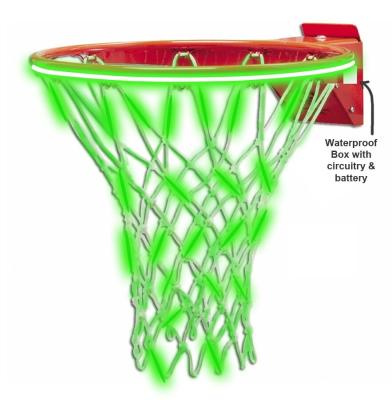 China 2020 fashionable new remote control design light the basketball glow in the dark LED basketball net for sale