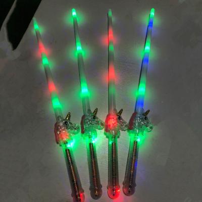 China Lightning Fast Wholesale Led Lighting Toys Plastic Flashing Sword With Unicorn For Kid Toy Light Saber for sale