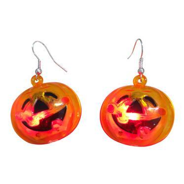 China Flashing Pumpkin PS Halloween LED Earring / Light Led Earring for sale