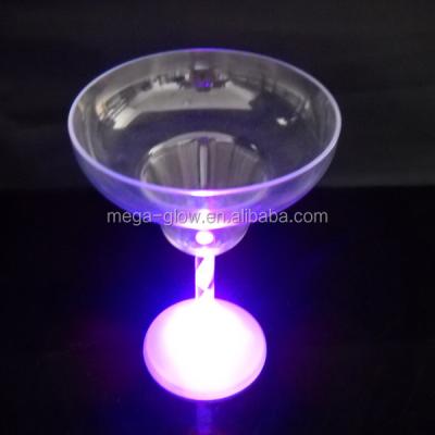 China X'mas Cocktail Glass Plastic Flashing Led Mug With On Off Button for sale