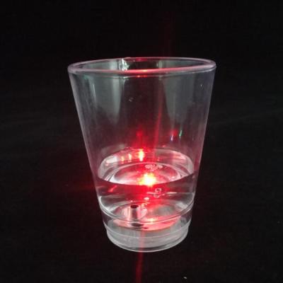 China Magic Glass Light Up Shot Glass Flashing Shot Glass Led Shot Liquid Activated Cup for sale