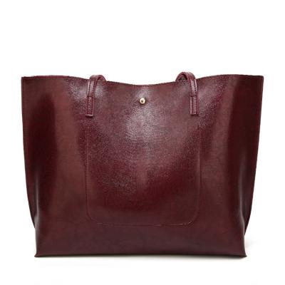 China 2022 High Quality Large Capacity Shenzhen Fashion Lady Wholesale Soft PU Leather Tote Shoulder Bag for sale