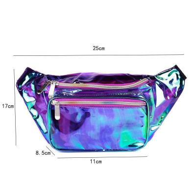 China Water Proof New Product Holographic Glossy Fashion Cute Bum Fanny Pack Waist Bag for sale