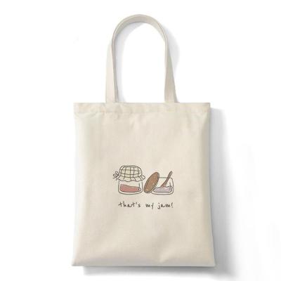 China Custom High Quality Eco Friendly Recycled Canvas Handled Cotton Tote Shopping Bag for sale