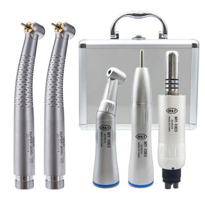 China Metal dental equipment dental student handpiece kits with LED high speed handpiece and inner low speed handpiece sets for sale