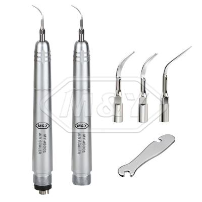 China Teeth cleaning M&Y dental air scaler with 3 tips autoclavable air scaler/high quality dental air scaler 2hole 4hole for sale